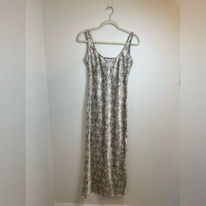 a new day Black and Cream Snake Print‎ Maxi Dress